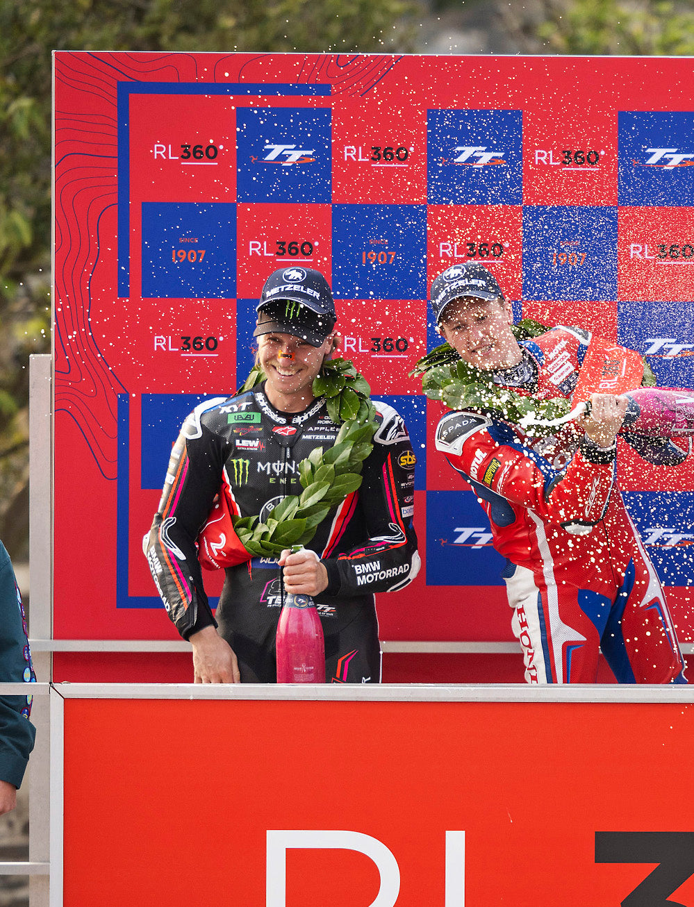 Isle of Man TT Races 2025 RL360 Superstock TT Race 1 Podium Backdrop